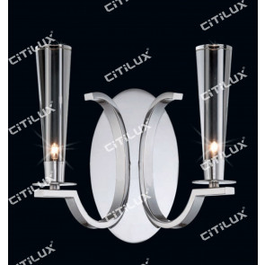 Minimalist Cool Color Double Crystal Wall Lamp Citilux