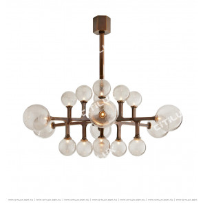 All-Copper American Bubble Molecular Chandelier Citilux