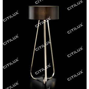 Modernized Three-Legged Stainless Steel Floor Lamp Citilux