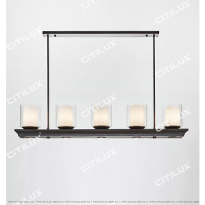 Double Glass Dining Chandelier Citilux