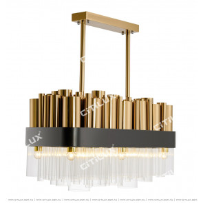 Stainless Steel Metal Dining Chandelier Citilux