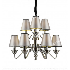 Neoclassical Pearl Black Chandelier Citilux