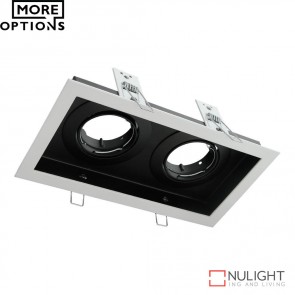 Dsl 1012B Rectangular Slotter Twin Light Downlight Frame DOM