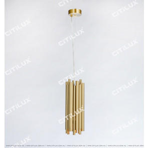 Stainless Steel Titanium Gold Texture Modern Chandelier Small Citilux