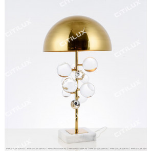 Ultra-Modern Transparent Ball Metal Cover Table Lamp Citilux