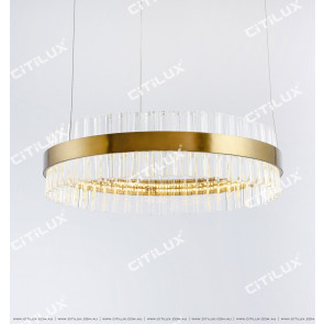 Stainless Steel Ring 800Mm Glass Chandelier Citilux