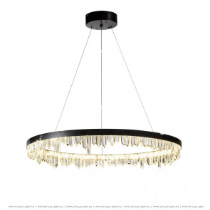 Natural Crystal Facing Down Stainless Steel Chandelier Citilux