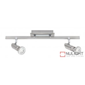 Pronto 2 Light LED Spotlight Bar Brushed Chrome MEC