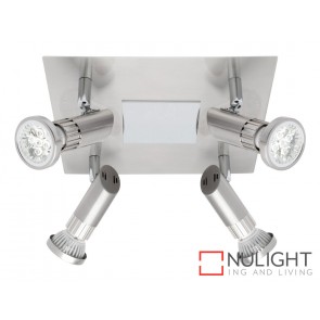 Pronto 4 Light LED Spotlight Plate Brushed Chrome MEC