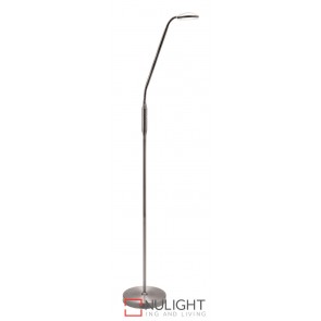 Dylan LED FLoor Lamp Brushed Chrome MEC