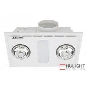 Cosmo Duo Bathroom Heater with Exhaust & Light White MEC