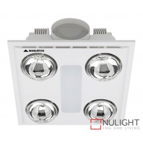 Cosmo Quattro Bathroom Heater with Exhaust & Light White MEC