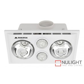 Lava Duo Bathroom Heater with Exhaust & Light White MEC
