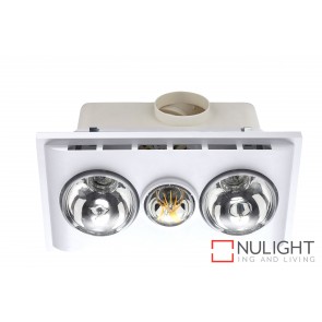 Uniglow LED Bathroom Heater with Exhaust & Light White MEC