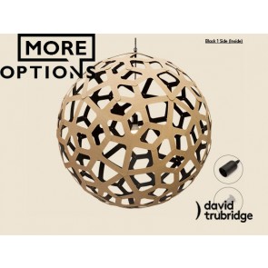 Coral Black 1 Side Inside David Trubridge Pendant DAV