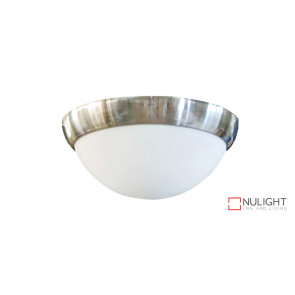 Oyster Light for Harmony Ceiling Fan - 2 x E27 Lamp Holder - Brushed Chrome VTA