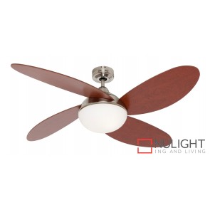 Rosebery 1300 Ceiling Fan with Light Brushed Chrome MEC