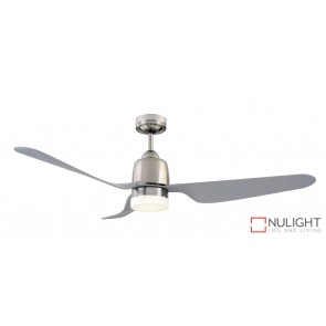 Manly 1300 DC Ceiling Fan with LED Light Brushed Chrome MEC