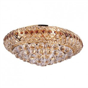 Beijing Close to Ceiling Crystal Nine Light Oyster Hermosa Lighting
