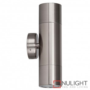 316 Stainless Steel Up/Down Wall Pillar Light 2X 5W Gu10 Led Warm White HAV