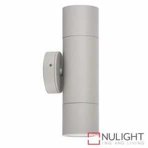Silver Up/Down Wall Pillar Light 2X 5W Mr16 Led Cool White HAV