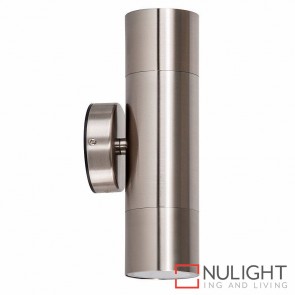 Stainless Steel Up/Down Wall Pillar Light 2X 5W Gu10 Led Cool White HV1072C HAV