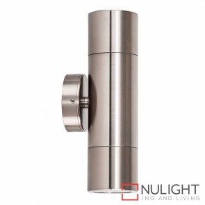 Titanium Coloured Aluminium Up/Down Wall Pillar Light 2X 10W Gu10 Led Cool White HAV