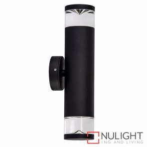 Black Up/Down Wall Pillar Light 2X 5W Mr16 Led Warm White HV1089W-BLK-12V HAV