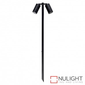 Black 1000Mm Double Adjustable Garden Spike Spotlight 2X5W Mr16 Led Warm White HAV