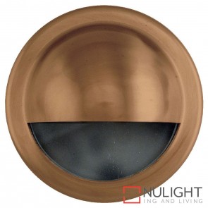 Copper Round Surface Mounted Steplight With Large Eyelid 2.3W 12V Led Warm White HAV