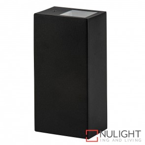 Black Square Surface Mounted Wall Light 2X 5W Gu10 Led Cool White HAV