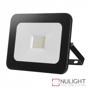 Aray Black Flood Light 30W 240V Led Cool White HAV