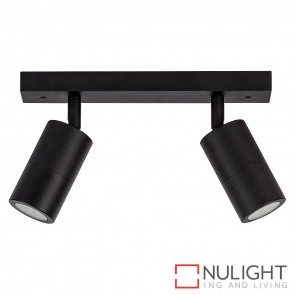 Black 2 Light Bar 2X 5W Gu10 Led Warm White HAV