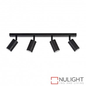 Black 4 Light Bar 4X 5W Gu10 Led Cool White HAV