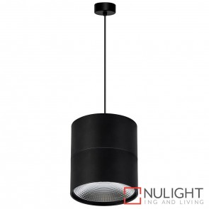 Black Surface Mounted Round Pendant 18W 240V Led Cool White HAV