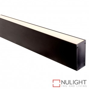 38Mm X 90Mm Black Deep Square Aluminium Profile With Opal Diffuser - Kit - Per Metre HAV