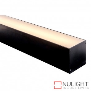 80Mm X 90Mm Large Black Deep Square Aluminium Profile With Opal Diffuser - Kit - Per Metre HAV