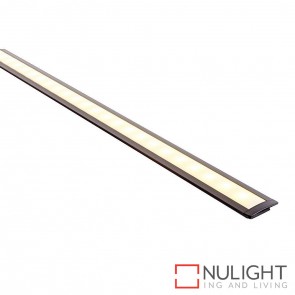 25Mm X 9Mm Shallow Black Square Winged Aluminium Profile With Opal Diffuser - Kit - Per Metre HAV