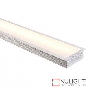 100Mm X 35Mm Large Deep Square Winged Aluminium Profile With Opal Diffuser - Kit - Per Metre HAV