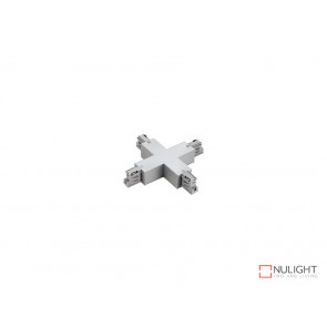 X Connector To Suit Three Circuit Track Left Hand Feed In White VBL