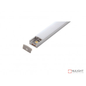 Vibe ALP002 Aluminium Profile With PMMA Opal Diffuser With 1M Polycarbonate 17.1x8mm VBL