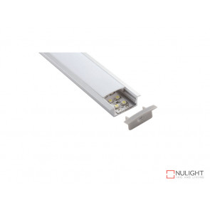 Vibe ALP013 Aluminium Profile With PMMA Opal Diffuser 2M Polycarbonate 23.5x10mm VBL