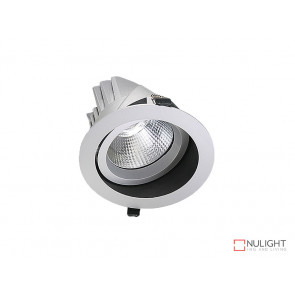 Vibe 34W Warm White Round LED Shoplight Downlight White VBL