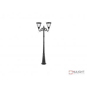 12.4W Bright White Solar Post Light In Black VBSLDPL0007B-12-4W VBL