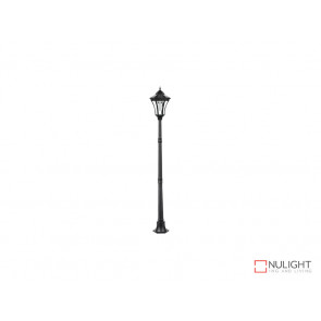 3.8W Bright White Solar Post Light In Black With Motion Sensor VBSLDPL0009A-S2-3-8W VBL