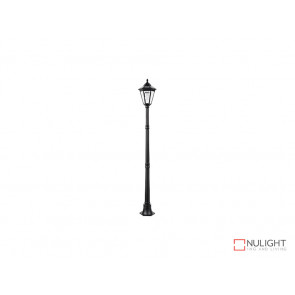 3.8W Bright White Solar Post Light In Black With Motion Sensor VBSLDPL0012A-S2-3-8W VBL