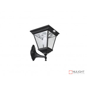 6.2W Warm White Solar Pillar Wall Light In Black With Infrared Sensor VBSLDWL0018A6-2WPIR VBL