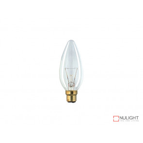 Long Life 25W Clear Candle Lamp Bayonet Cap VBL