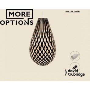 Koura Black 1 Side Outside David Trubridge Pendant DAV