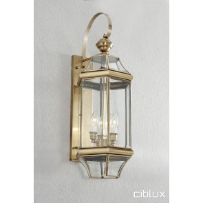 Menai Traditional Outdoor Brass Wall Light Elegant Range Citilux